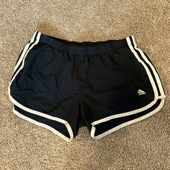 adidas Pants - adidas active shorts, black with white stripe, size xs or s, adjustable waist
